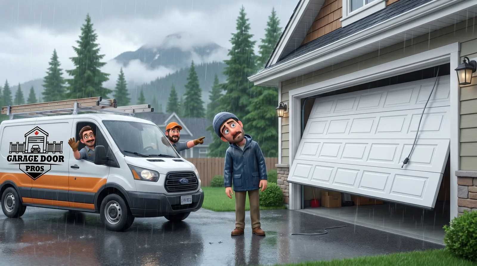 One Side of Your Garage Door Higher Than the Other? A Vancouver Fix