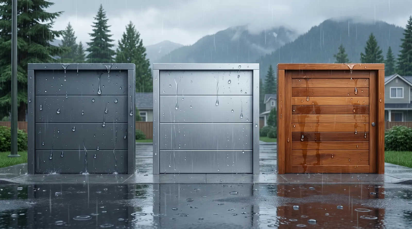 Steel vs. Aluminum vs. Wood: Which Garage Door Survives Vancouver's Rain?